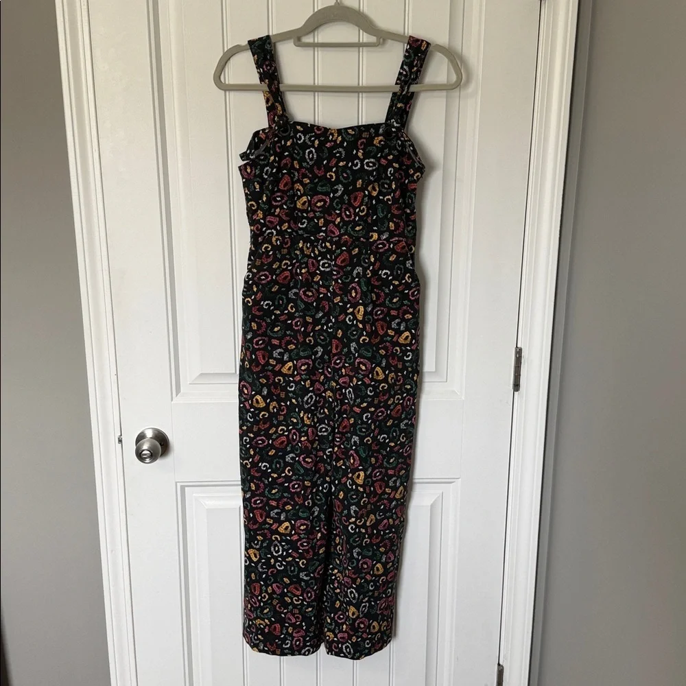 Anthropologie Farm Rio - Cropped Adventure Jumpsuit Overalls Wide Leg - Size XS - Picture 3 of 9